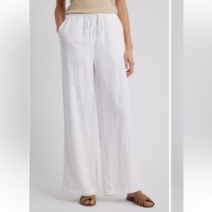 Calson linen blend White pant, medium